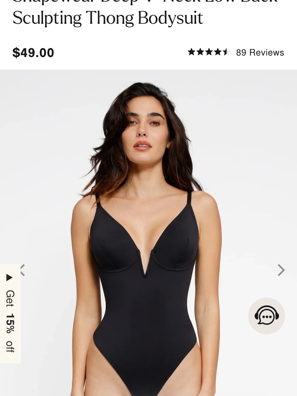 Black Sculpting Bodysuit Shapewear - Women NWT